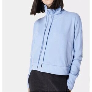 Sweaty Betty Harmonise Luxe Fleece Sweatshirt Coast Blue Sweater